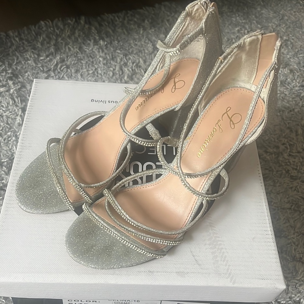 Lauren Lorraine silver heels